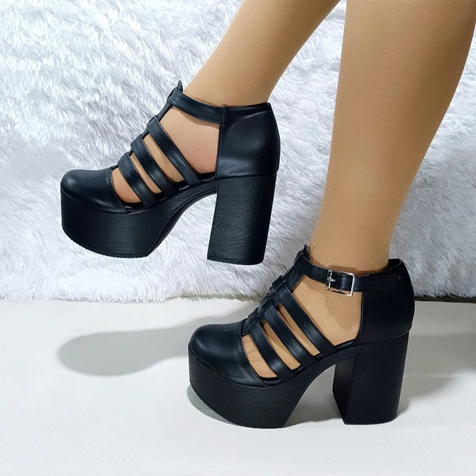 Rebecca Zapatillas Tacon Corrido Negras Tac N Puente Steps En