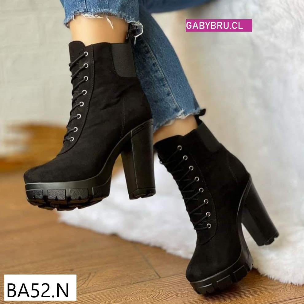 Botin de Mujer Negro Taco Alto (BA52.N)