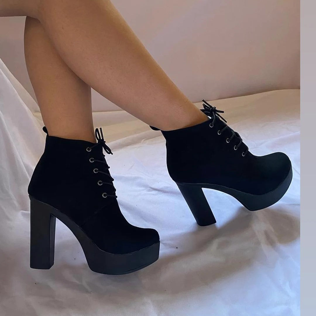Botin de Mujer Negro Taco Alto (BA53.N)