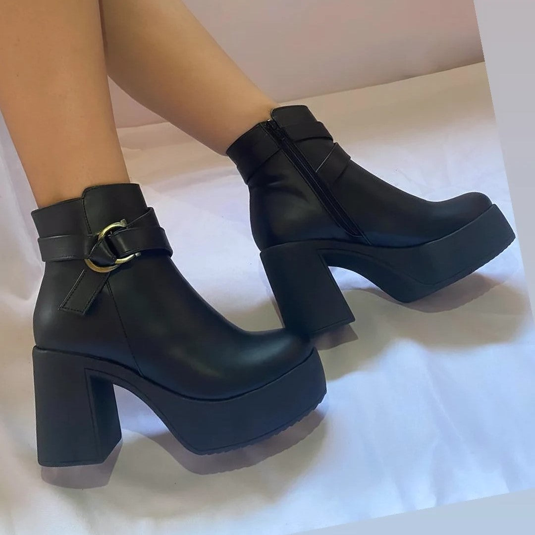 Botin de Mujer Negro Alto (BA56.N)