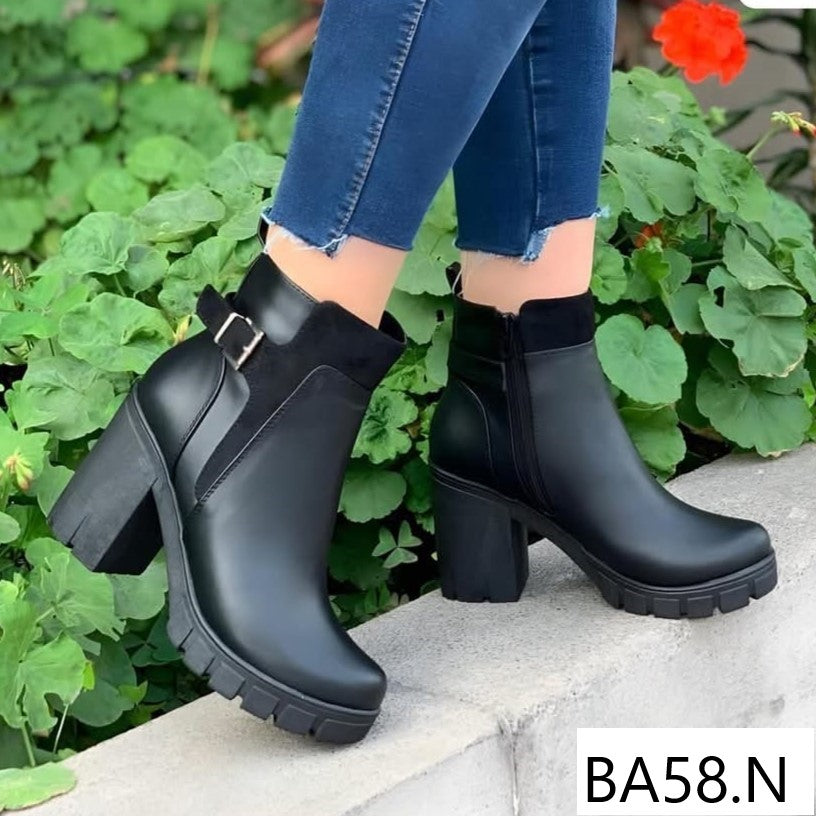 Botin de Mujer Negro Alto (BA58.N)