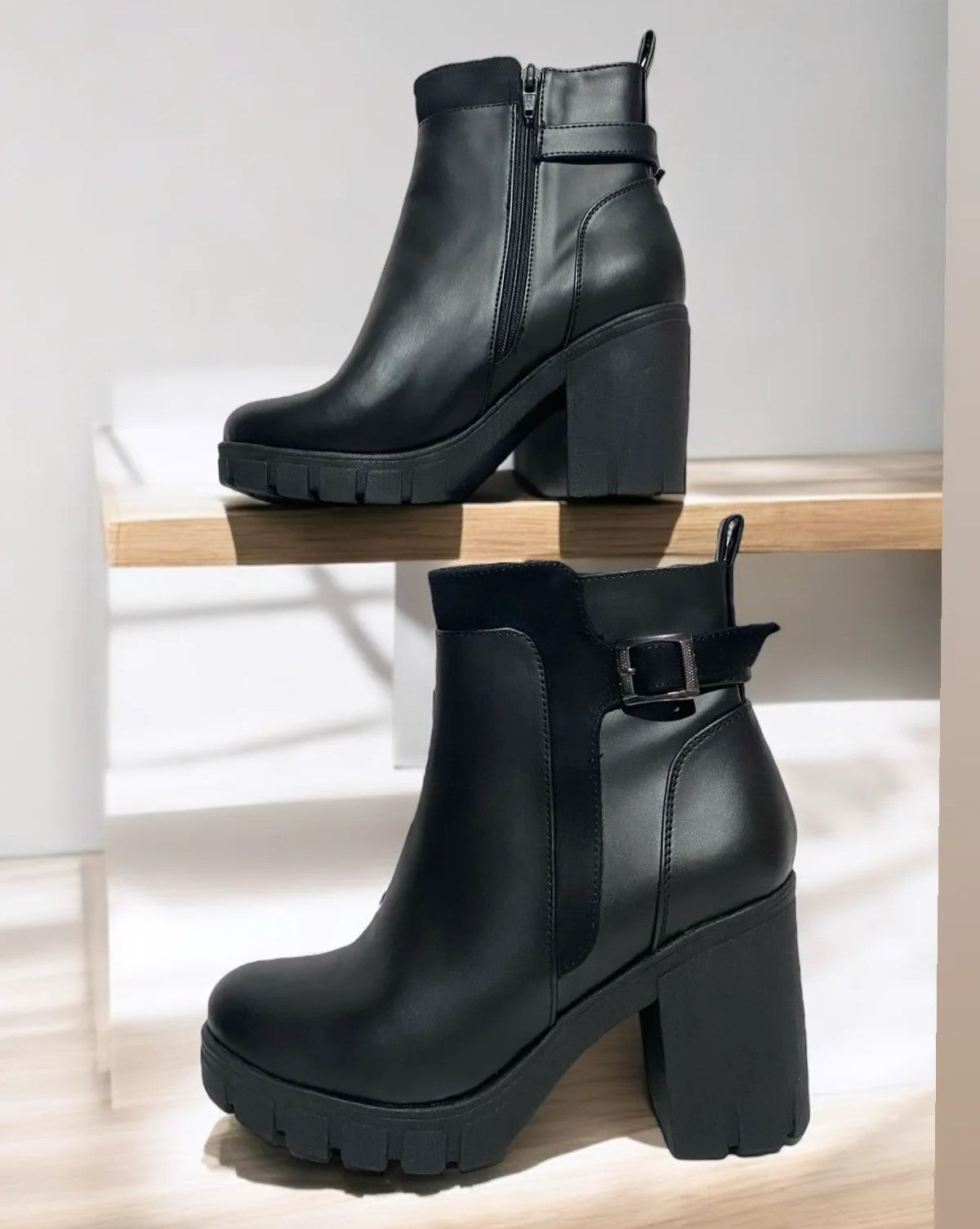 Botin de Mujer Negro Alto (BA58.N)