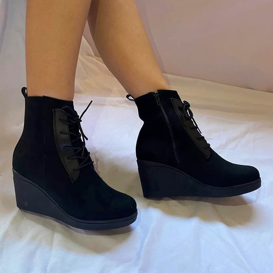 Botin de mujer negro Cuña (BA62.N)