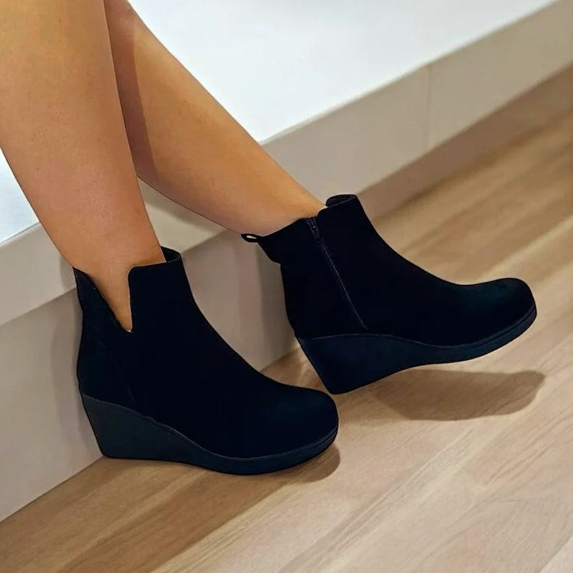 Botin de mujer negro Cuña (BA67.N)