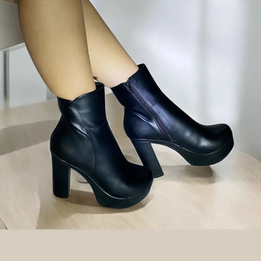 Botin de Mujer Negro Alto (BA68.N)