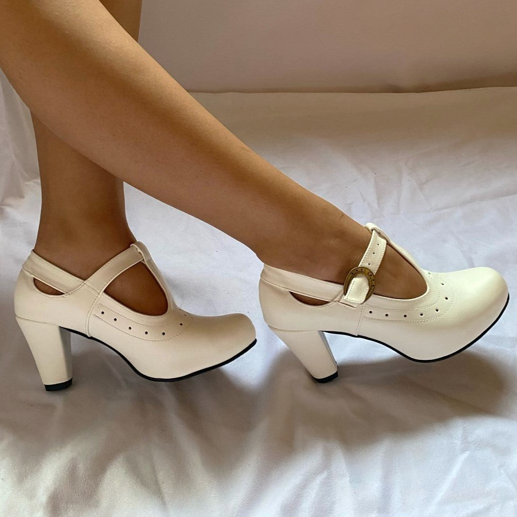 Zapato de Mujer Cueca Blanco (CC27.BL)