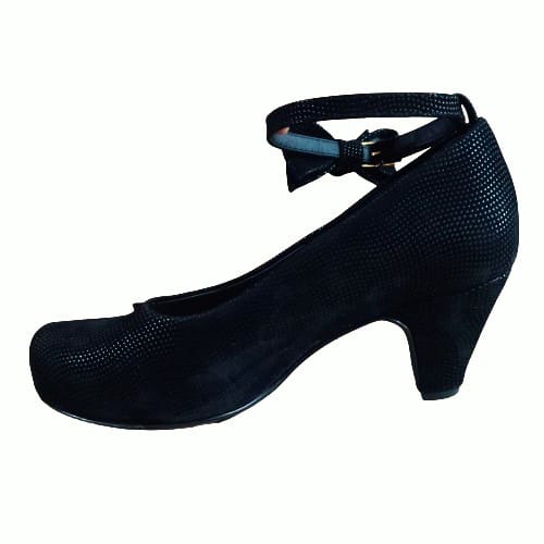 Calzado negro lazo bajo (F5.N) - Gabybru Calzados