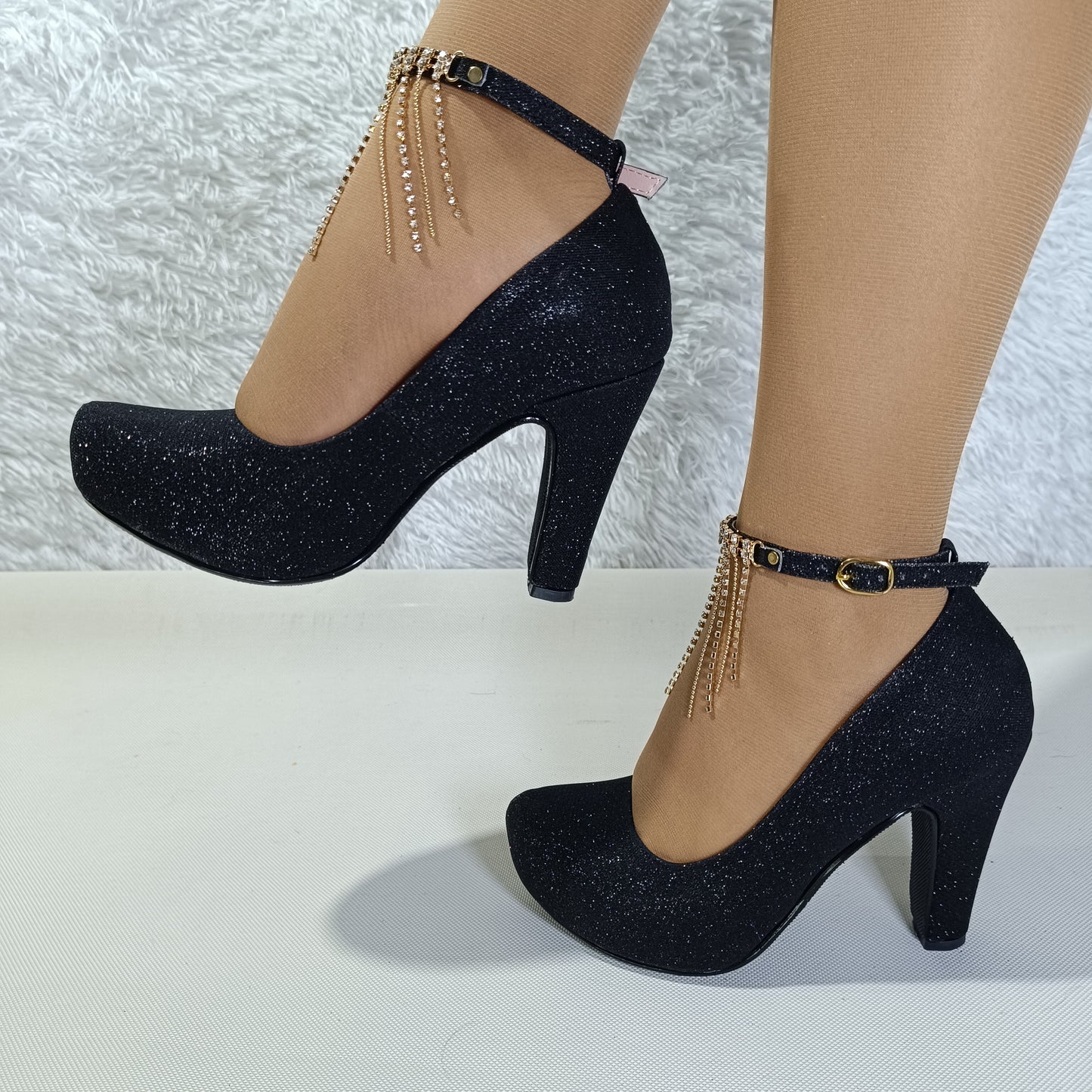 Zapato Negro Brillante de mujer (A9.N)