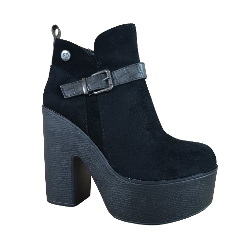 Botin de Mujer negro Alto(B37.N) - Gabybru Calzados