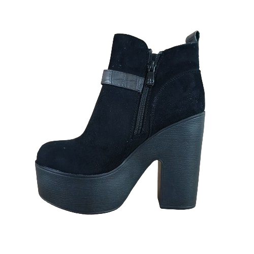 Botin de Mujer negro Alto(B37.N) - Gabybru Calzados