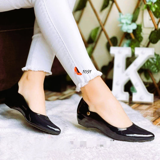 Ballerinas de mujer charol negro (H20.H)