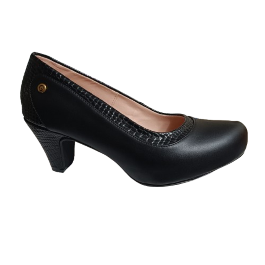 Zapato de muejr negro bajo (E15.N)
