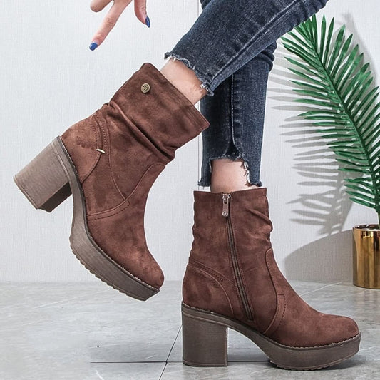 Botin de Mujer Alto Cafe (BA49.Br)