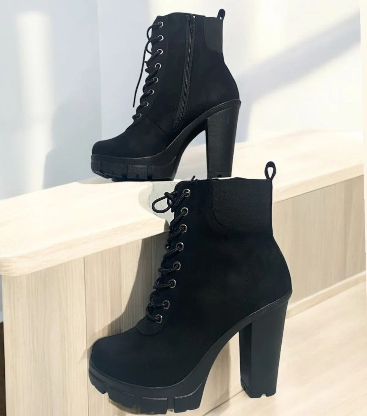 Botin de Mujer Negro Taco Alto (BA52.N)