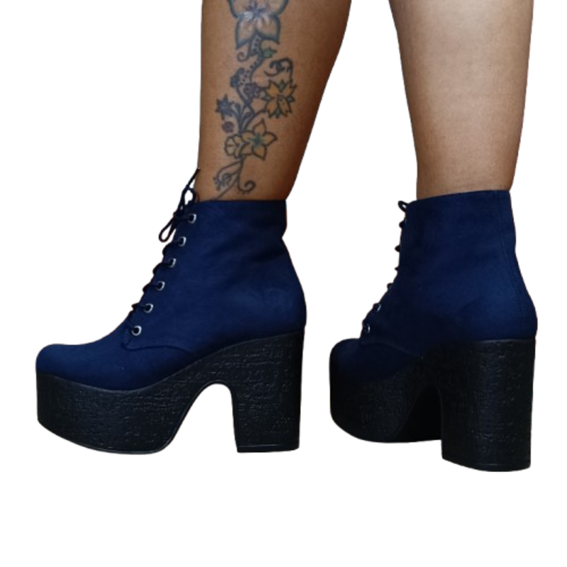Botin de Mujer Azul Alto (BA51.Az)