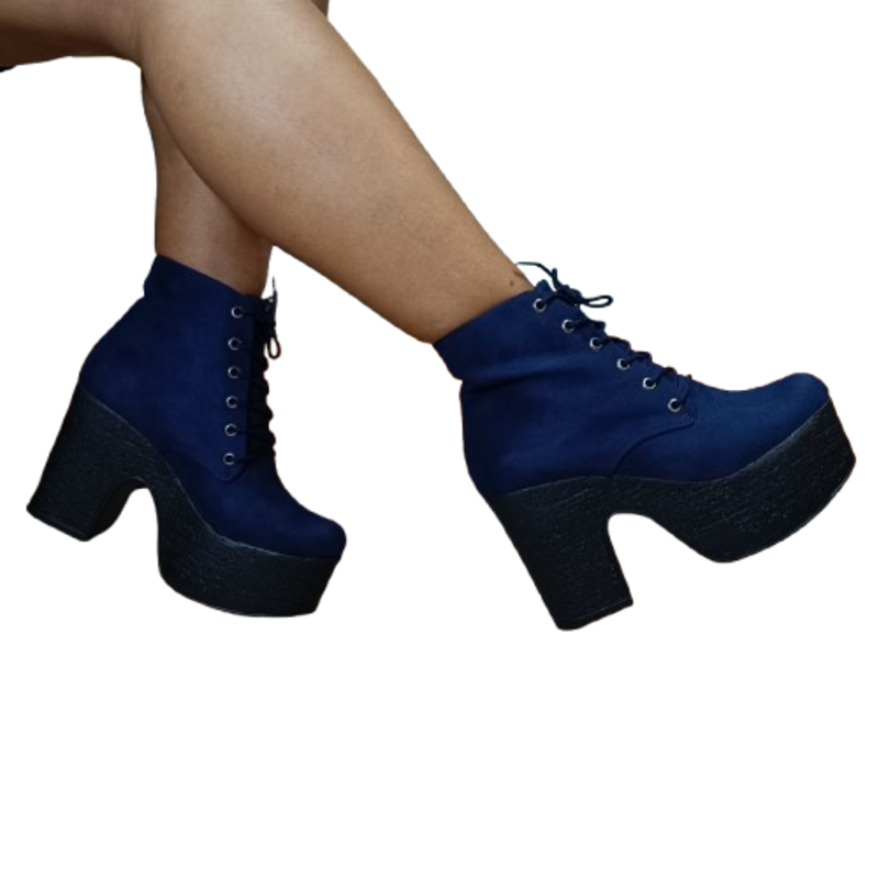 Botin de Mujer Azul Alto (BA51.Az)