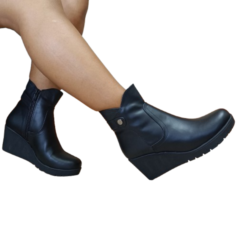 Botin de mujer negro Cuña (BA61.N)