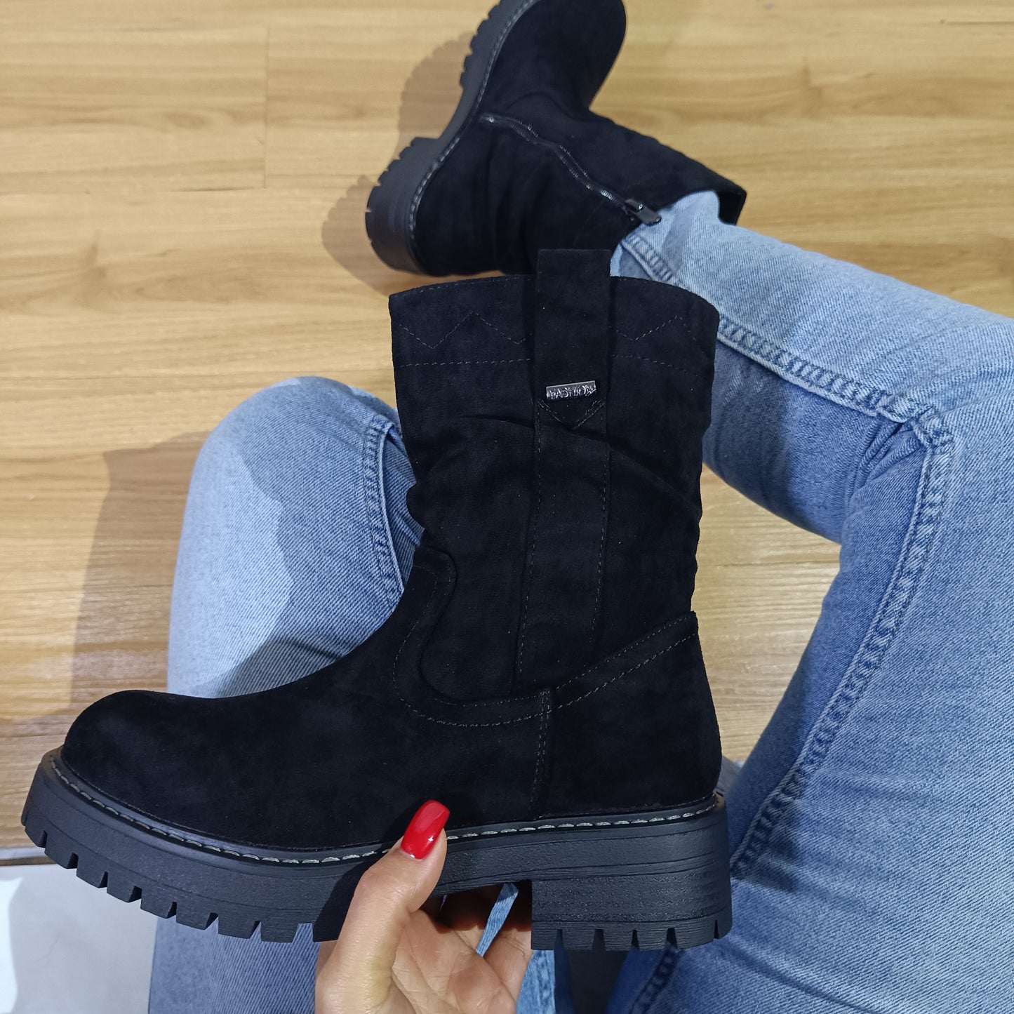 Bota corta de Mujer Negro (BB12.N)