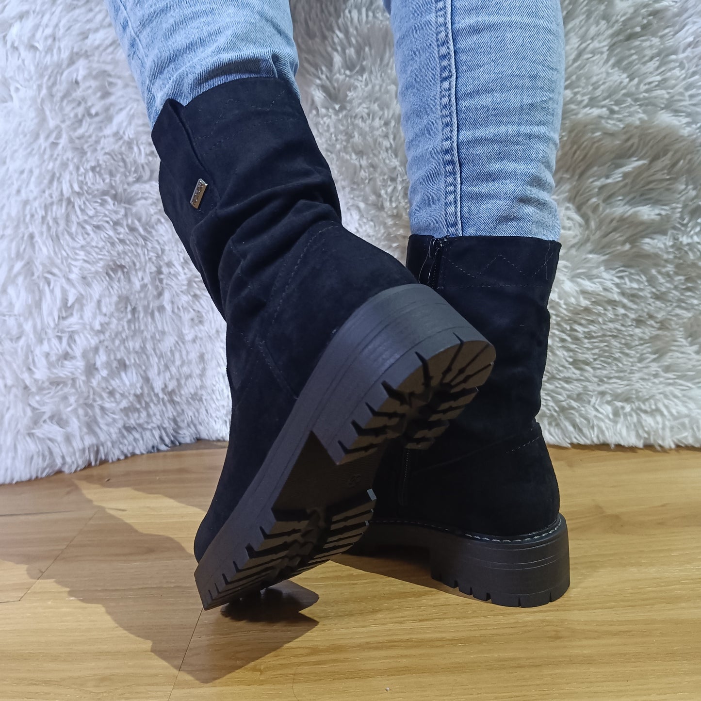 Bota corta de Mujer Negro (BB12.N)