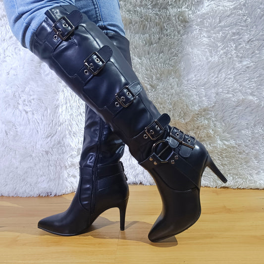 Bota Alta de Mujer Negra (BT17.N)
