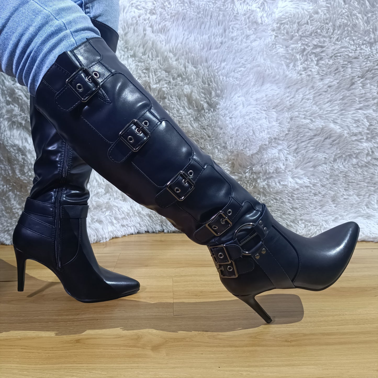 Bota Alta de Mujer Negra (BT17.N)