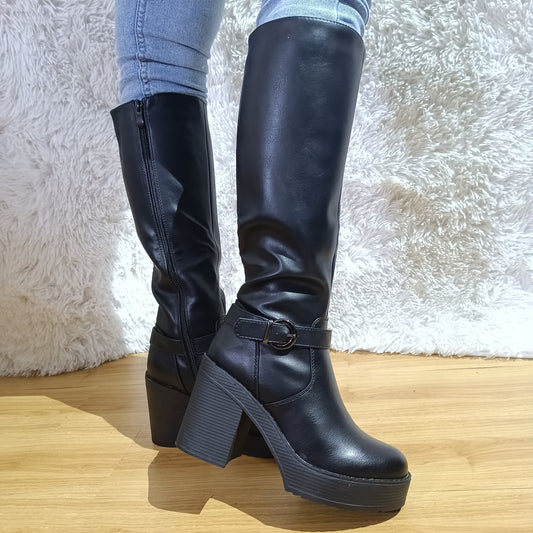 Bota Alta de Mujer Negra (BT14.N)