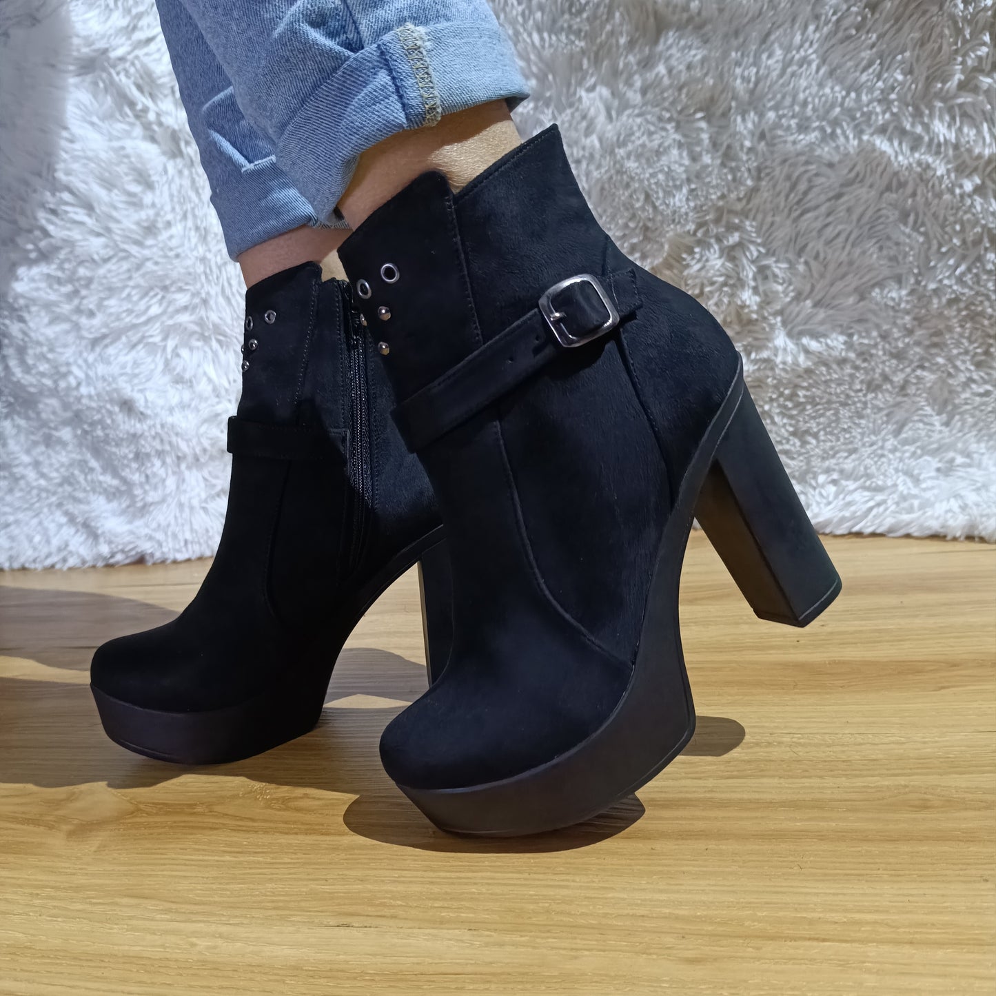 Botin de Mujer Negro Alto (BA60.N)