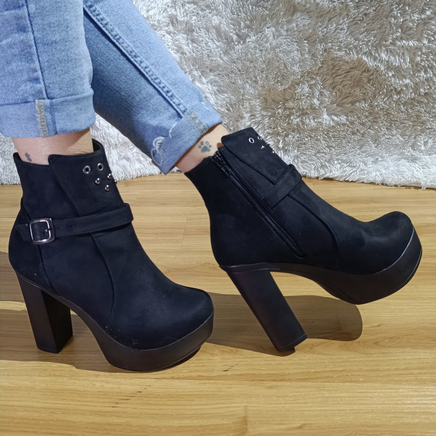 Botin de Mujer Negro Alto (BA60.N)