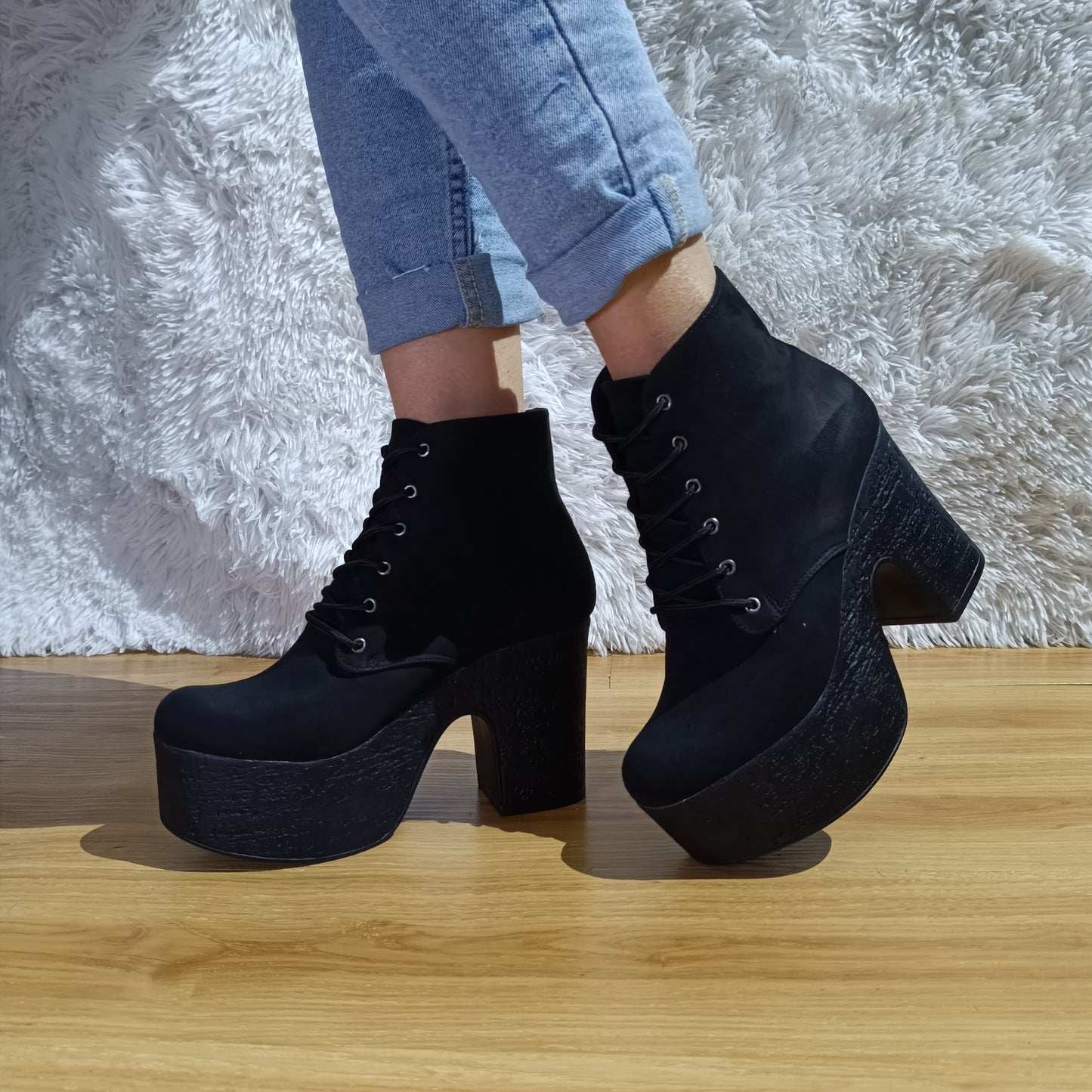 Botin de Mujer Negro Alto (BA51.N)