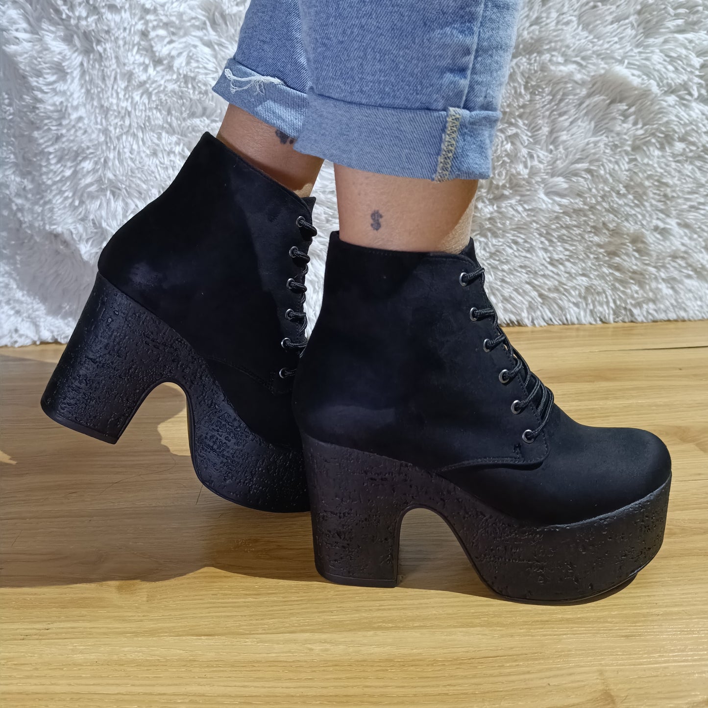 Botin de Mujer Negro Alto (BA51.N)