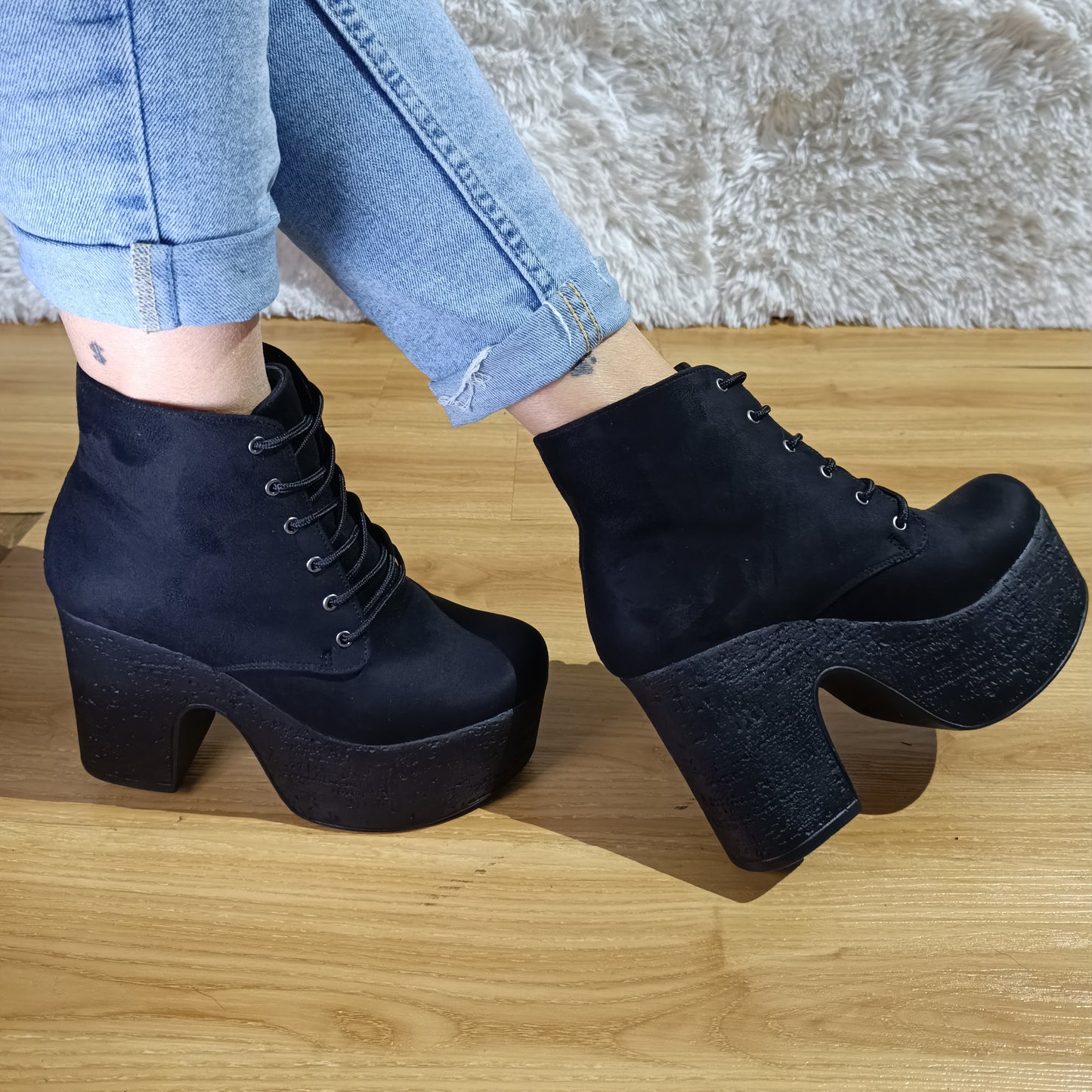 Botin de Mujer Negro Alto (BA51.N)