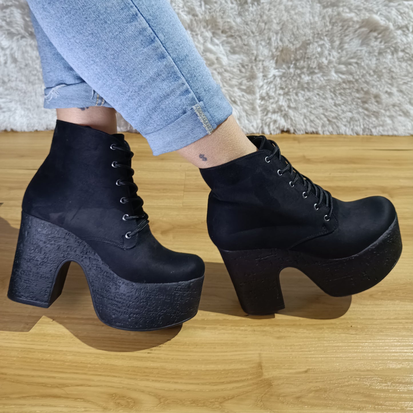 Botin de Mujer Negro Alto (BA51.N)