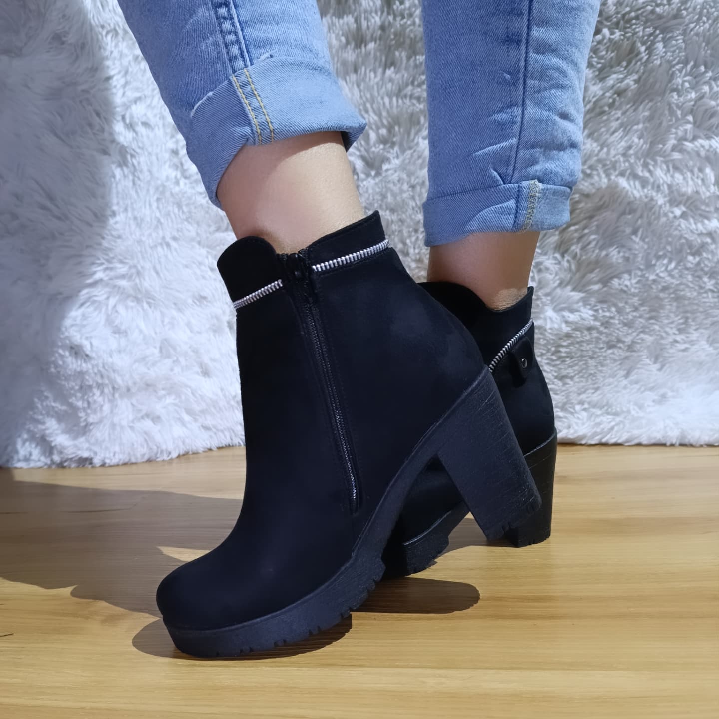 Botin de Mujer Negro Alto (BA57.N)