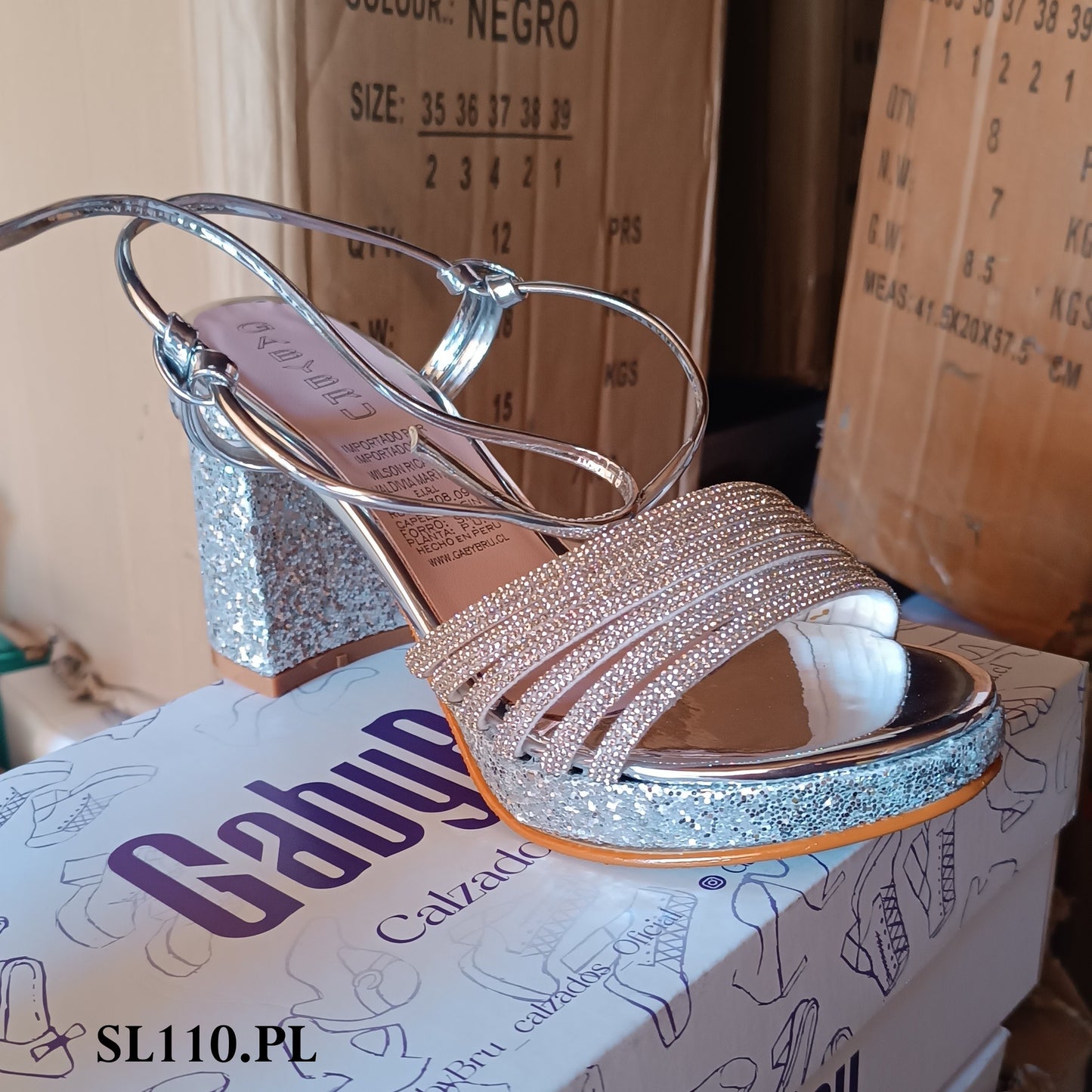 Sandalia Alta Plateada (SL110.PL)