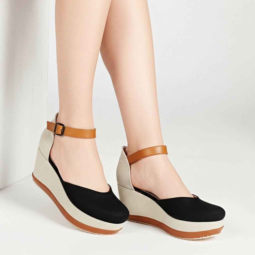 Sandalia negra panchita tobillo (SL81.N)