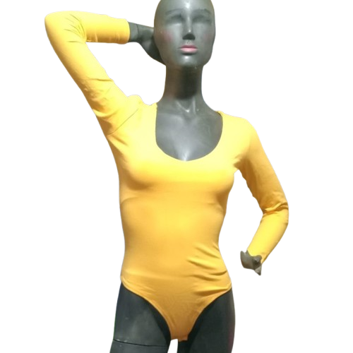 Bodys Mostaza de Mujer cuello en V