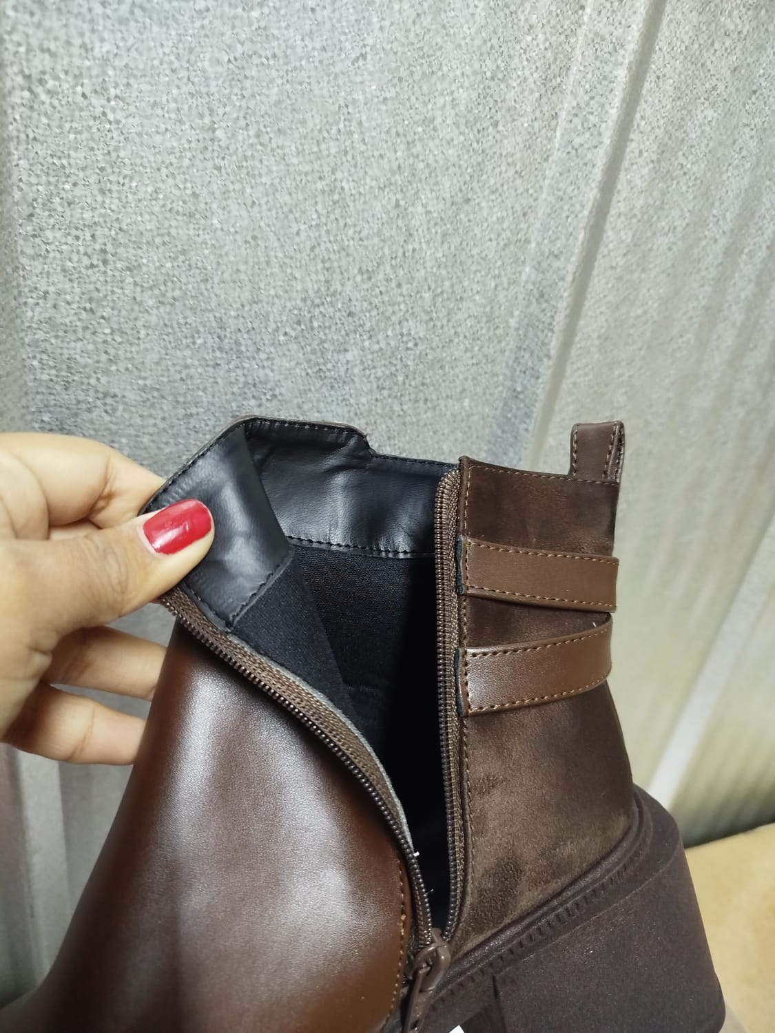 Botin de Mujer Cafe Alto medio (BA120.Mr) - Gabybru Calzados