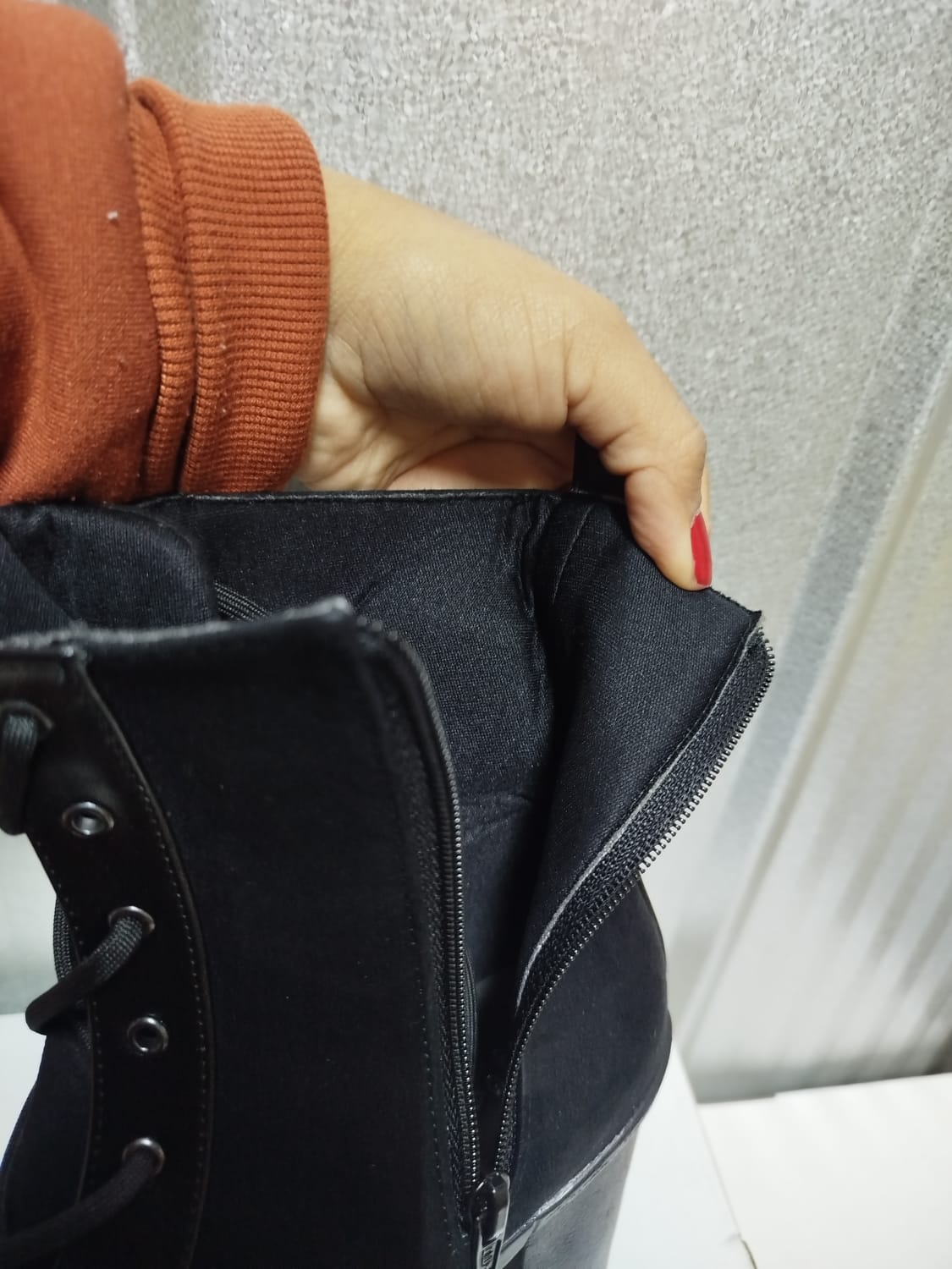 Botin De Mujer negro Alto Liviano (BA121.n) - Gabybru Calzados