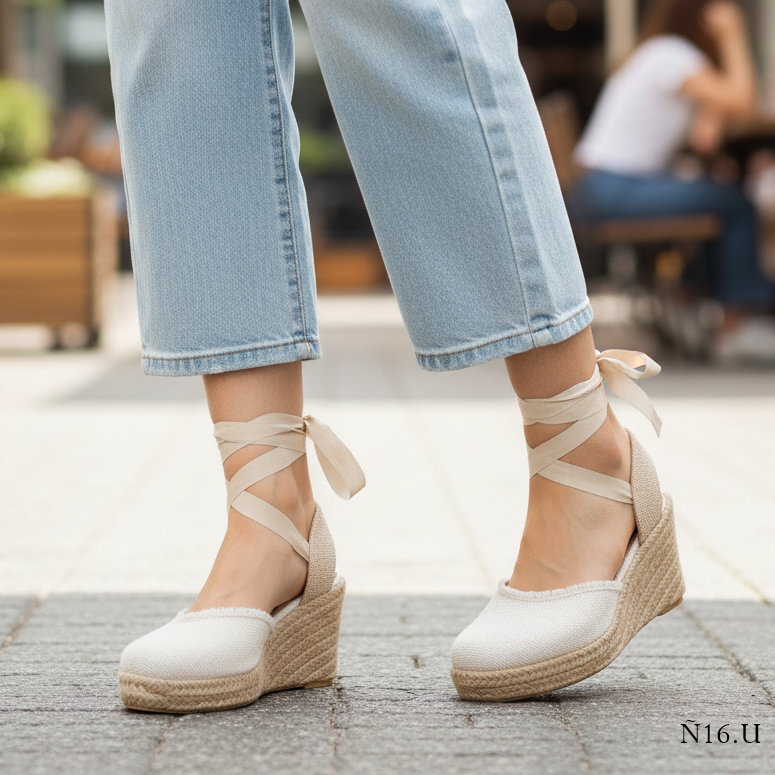 Sandalias de Mujer Altas Yute Original (Ñ166.U)