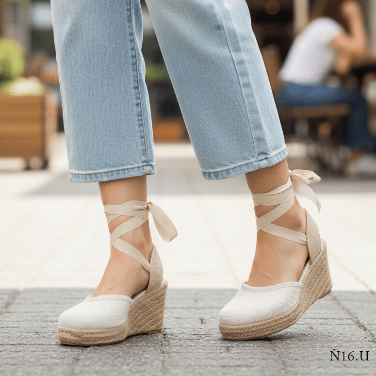 Sandalias de Mujer Altas Yute Original (Ñ166.U) - Gabybru Calzados