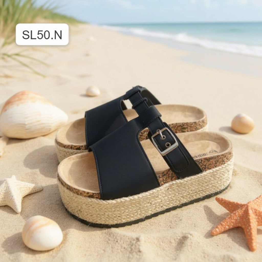 Sandalia de mujer negra (SL50.N)