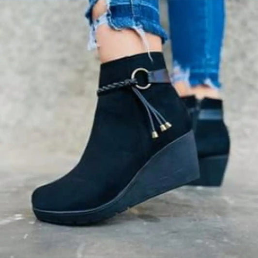 Botin de mujer negro Cuña (BA45.N)