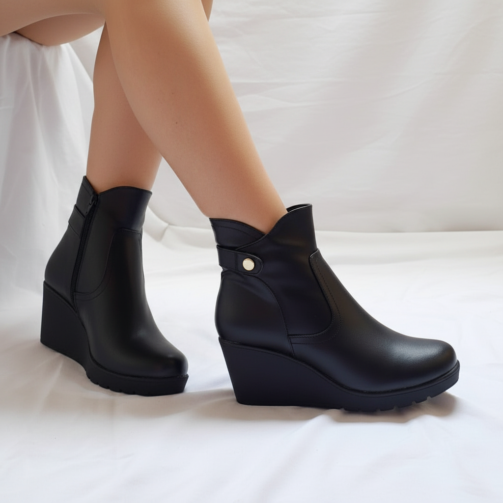 Botin de mujer negro Cuña (BA61.N)