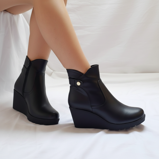 Botin de mujer negro Cuña (BA61.N)