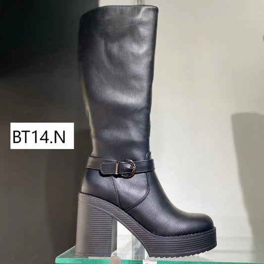 Bota Alta de Mujer Negra (BT14.N)