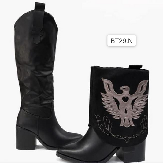 Bota/Botin Alta de Mujer Negra (BT29.N)