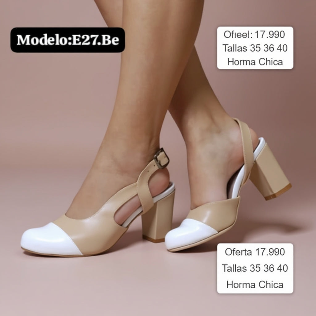 Sandalia de mujer beige (E27.BE)