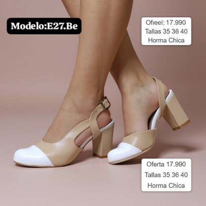 Sandalia de mujer beige (E27.BE)