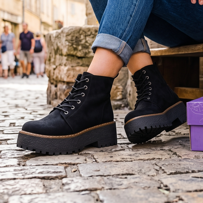 Botin Mujer Negro Gamuza (BA161.N)