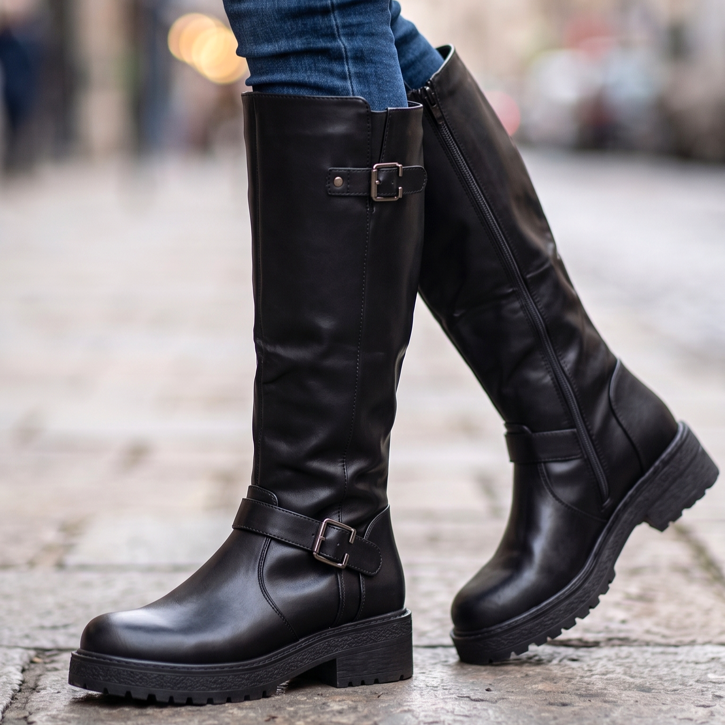 Bota Alta de Mujer Negra (BT35.N)